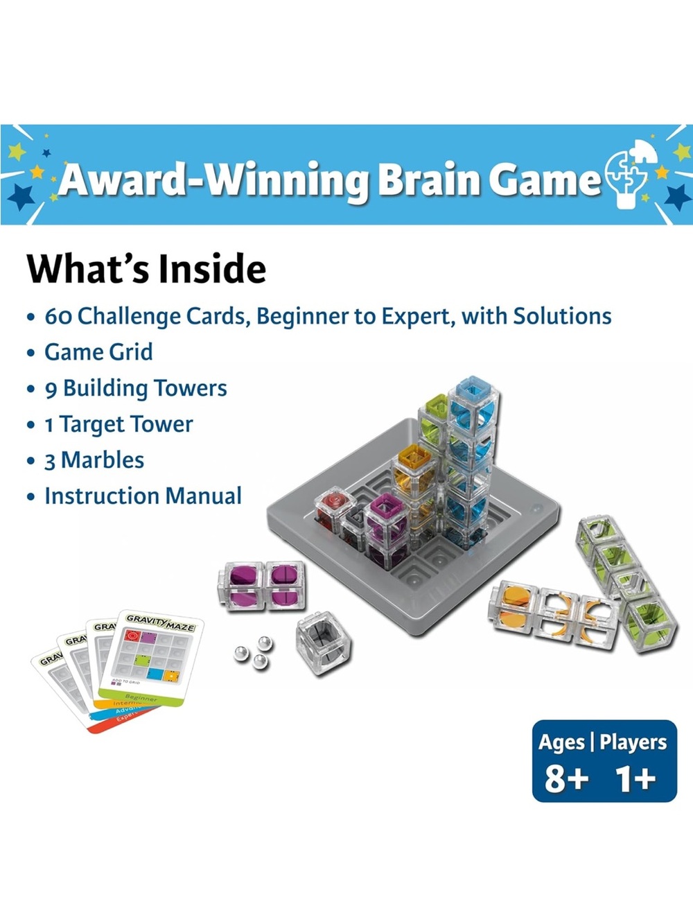 ThinkFun Gravity Maze Falling Marble Logic Game - Multi-Color - Picture 6 of 6